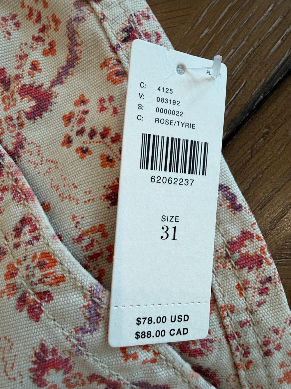 Anthropologie Pink Floral Button-Front Jean Shorts - Picture 4 of 10